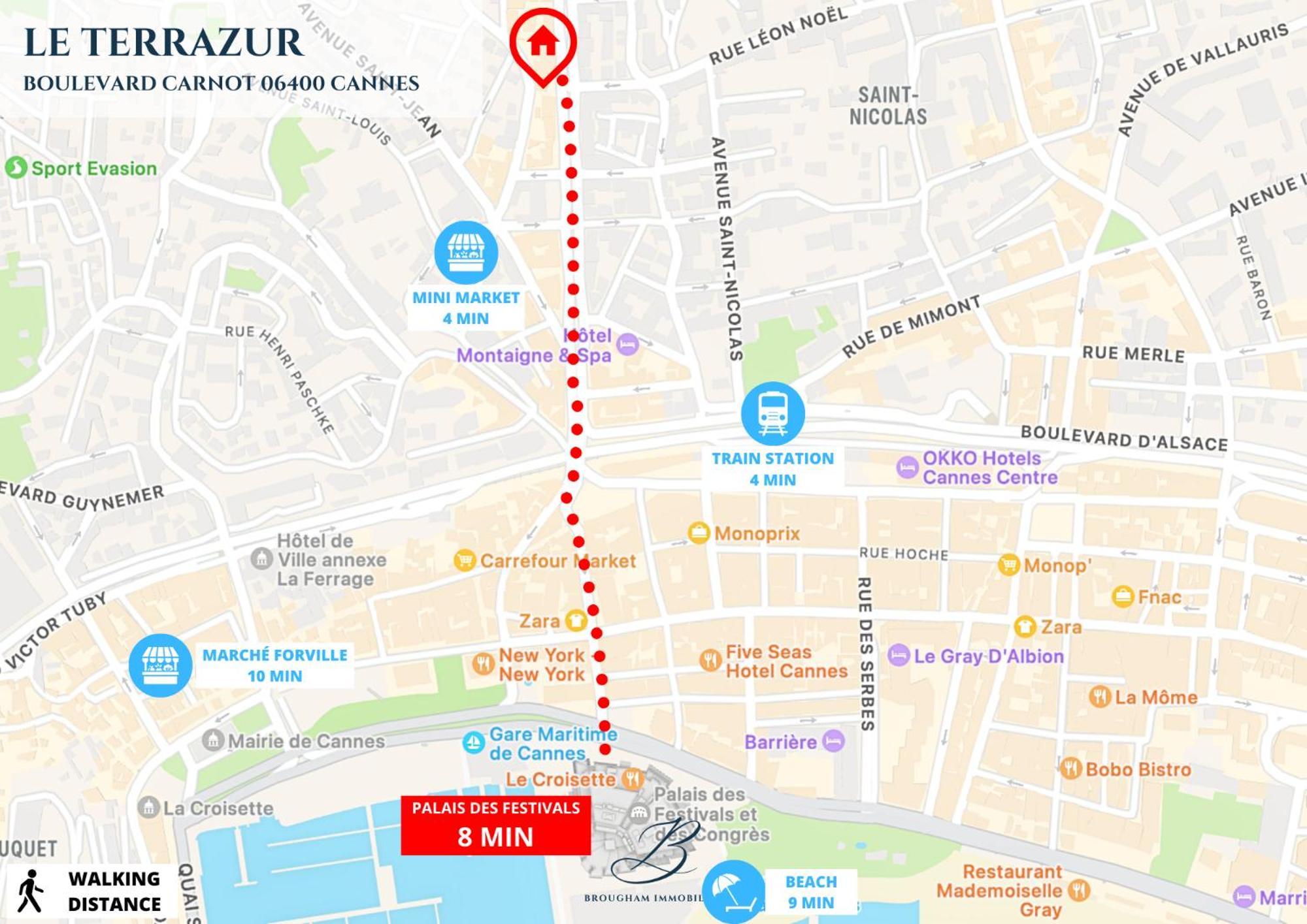 Le Terrazur - Logement 4 Personnes 戛纳 外观 照片